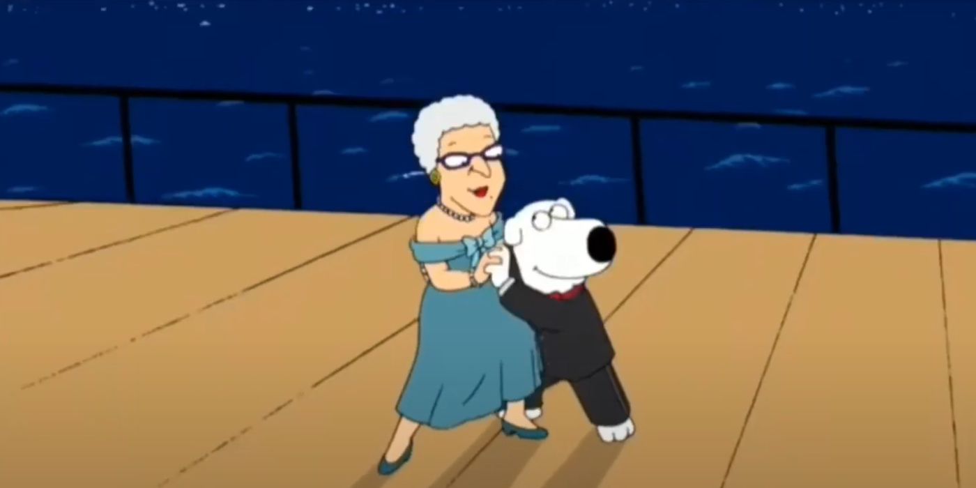 Pearl burton and Bryan dancing in Family Guy