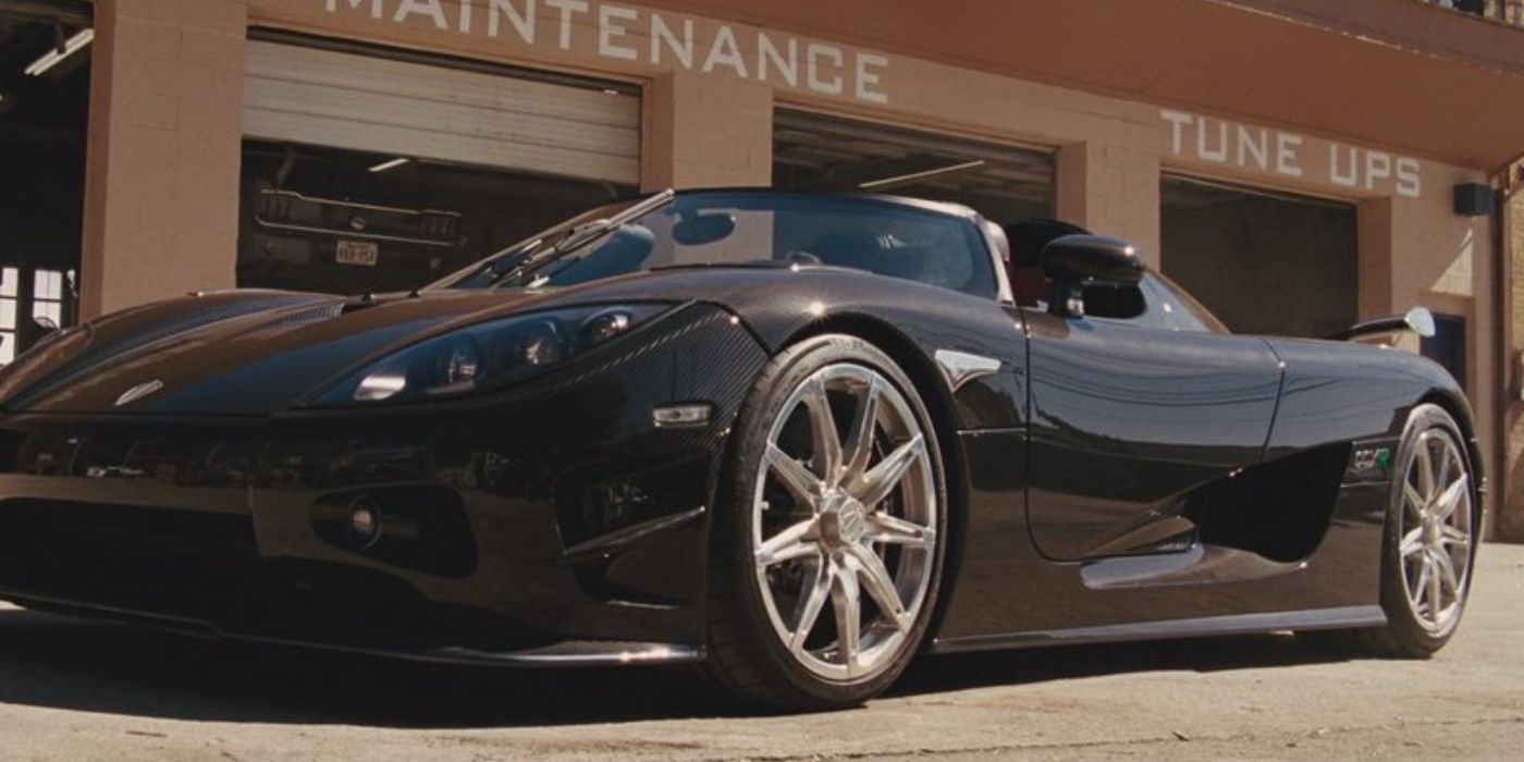 Roman Pearce's 2010 Koenigsegg CCXR in Fast Five in a parking lot