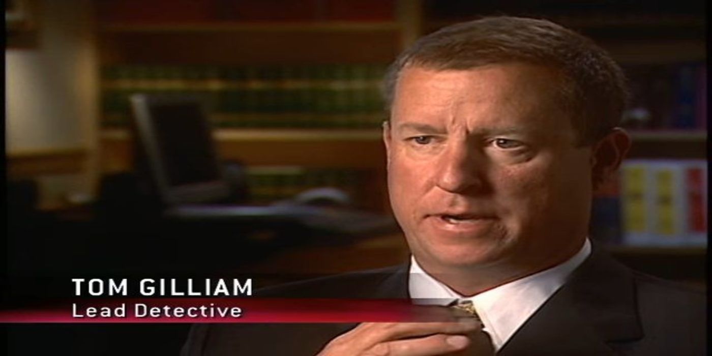 A man in a suit being interviewed un Forensic Files