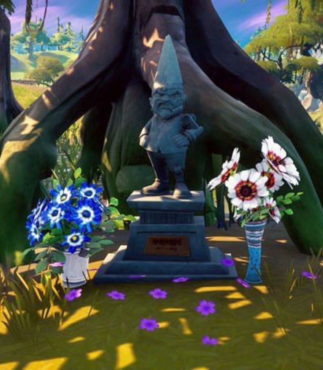 The gnome's grave in Slurpy Swamp in Fortnite Season 4