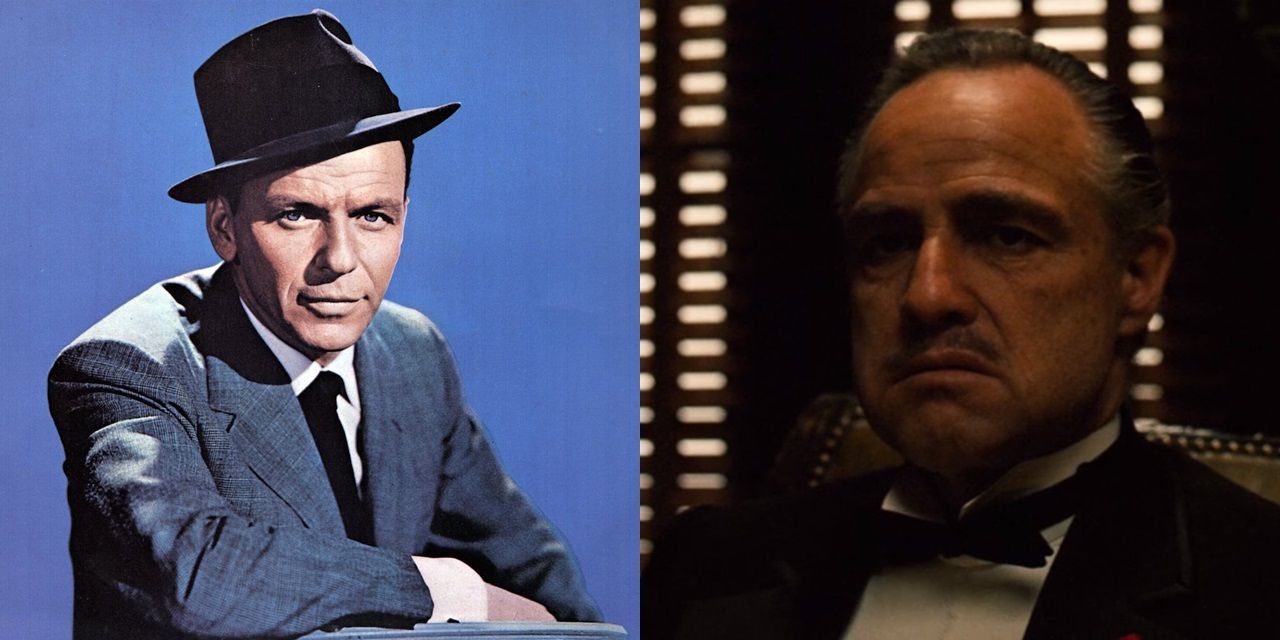 Frank Sinatra and Vito Corleone side by side