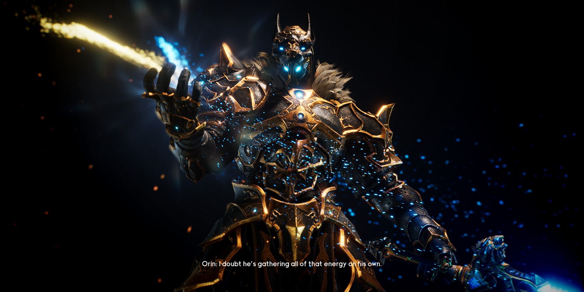 Macros, the main villain of Godfall