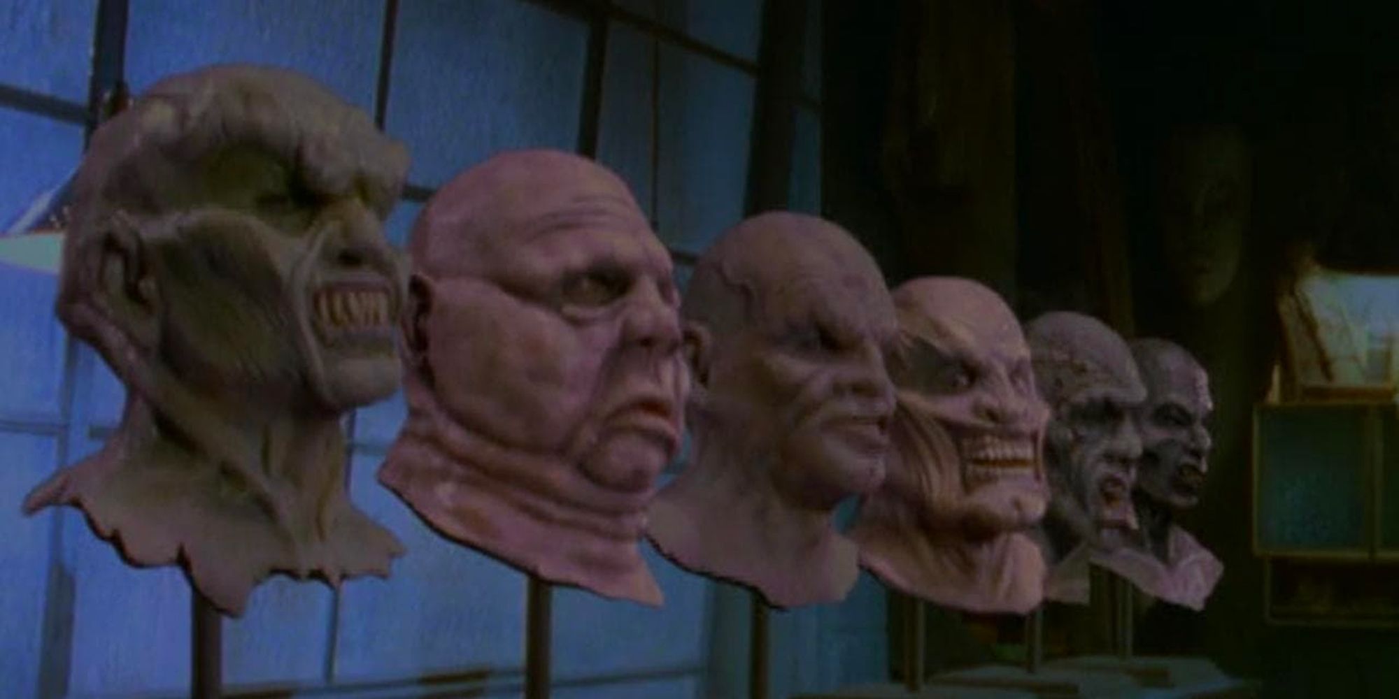 Masks hanging from The Haunted Mask episode of Goosebumps