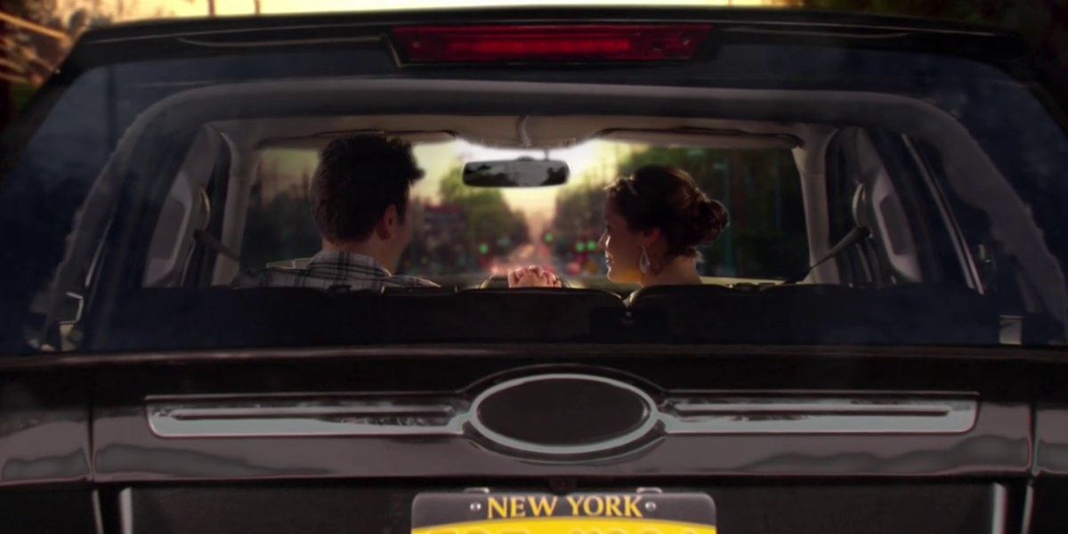 How I Met Your Mother: Ted and Victoria drive into a sunset