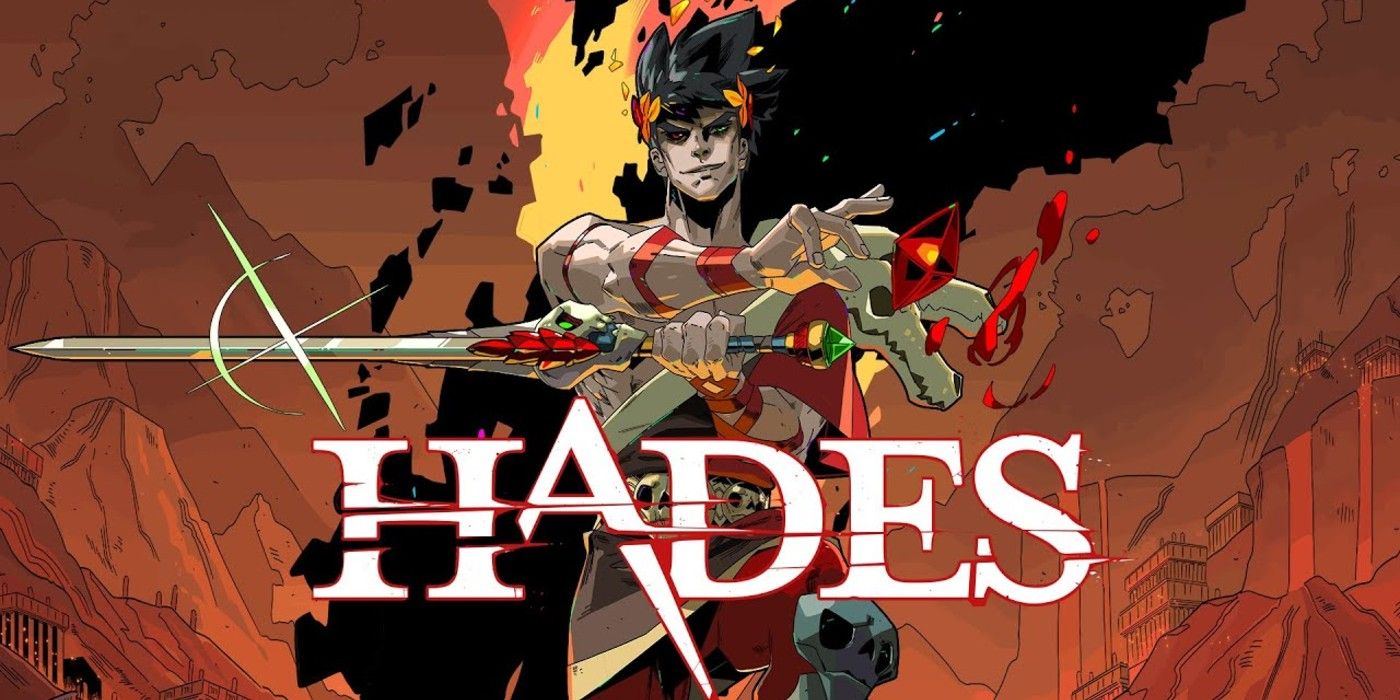 Zagreus con le sue armi nell'arte di copertina di Hades
