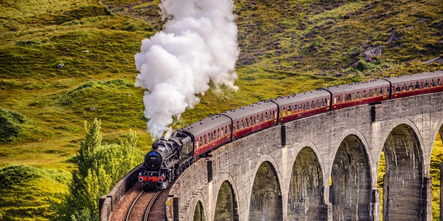 Hogwarts Express on the viaduct