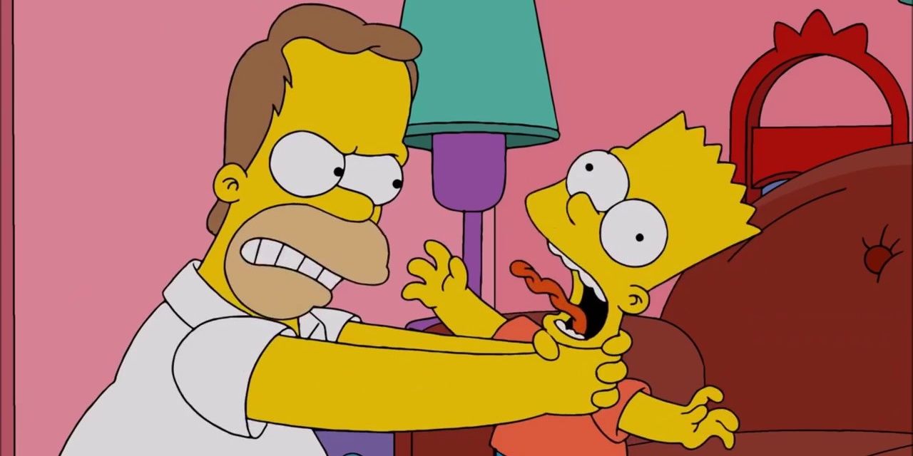 Homer and Bart in The Simpsons