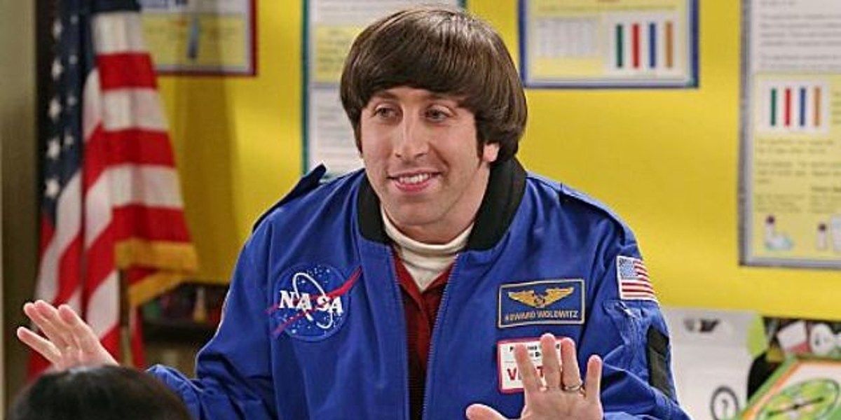 Howard giving a lecture while wearing his astronaut jacket on The Big Bang Theory.Howard giving a lecture while wearing his astronaut jacket on The Big Bang Theory.
