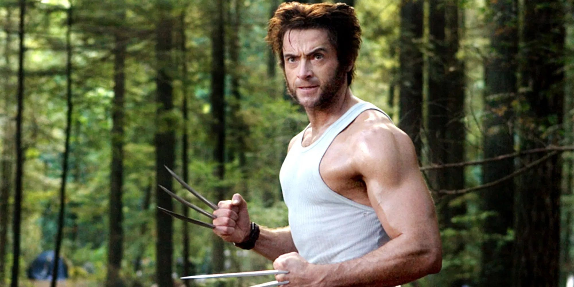 Wolverine na floresta em X-Men The Last Stand