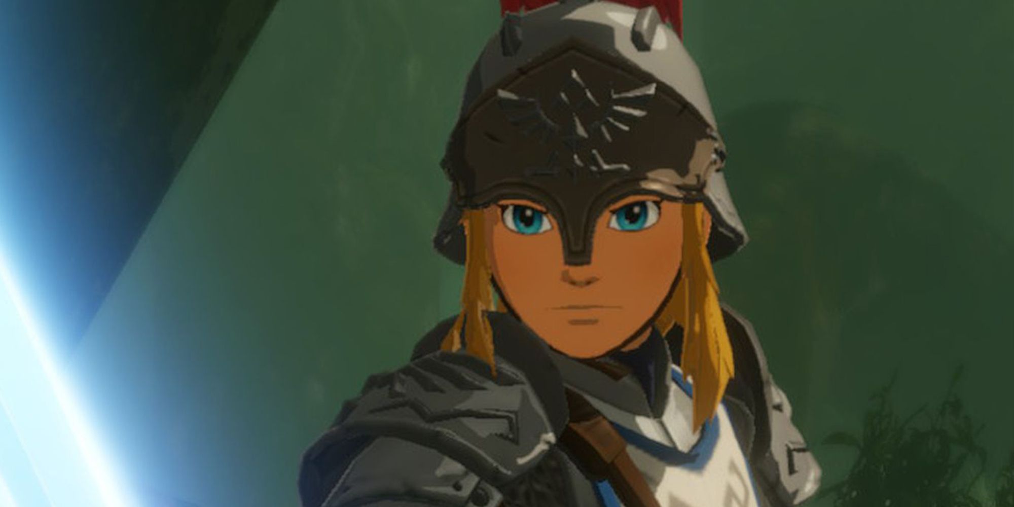 Link vestindo a Armadura do Soldado em Hyrule Warriors Age of Calamity.