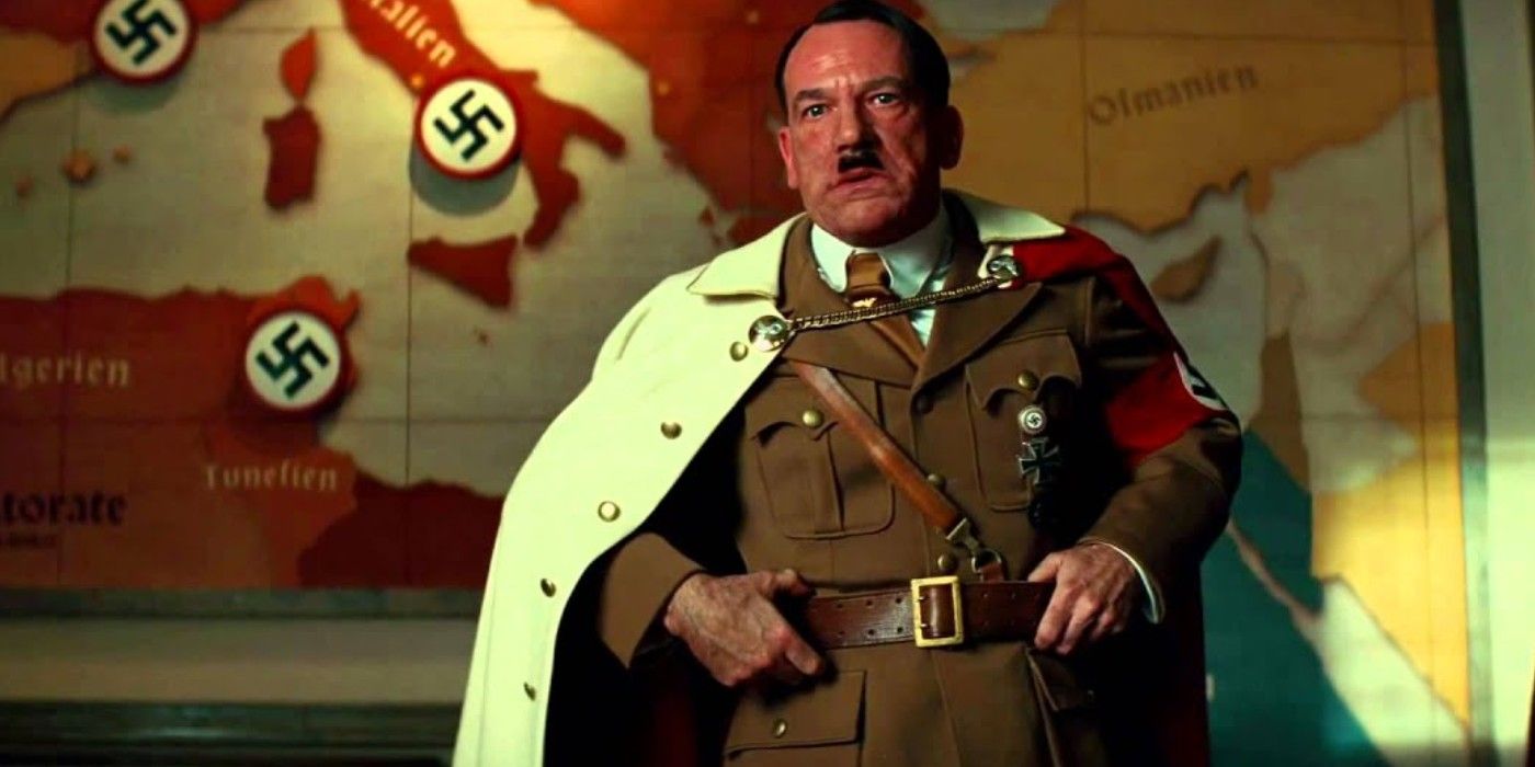 Hitler standing in front of a map in Inglourious Basterds