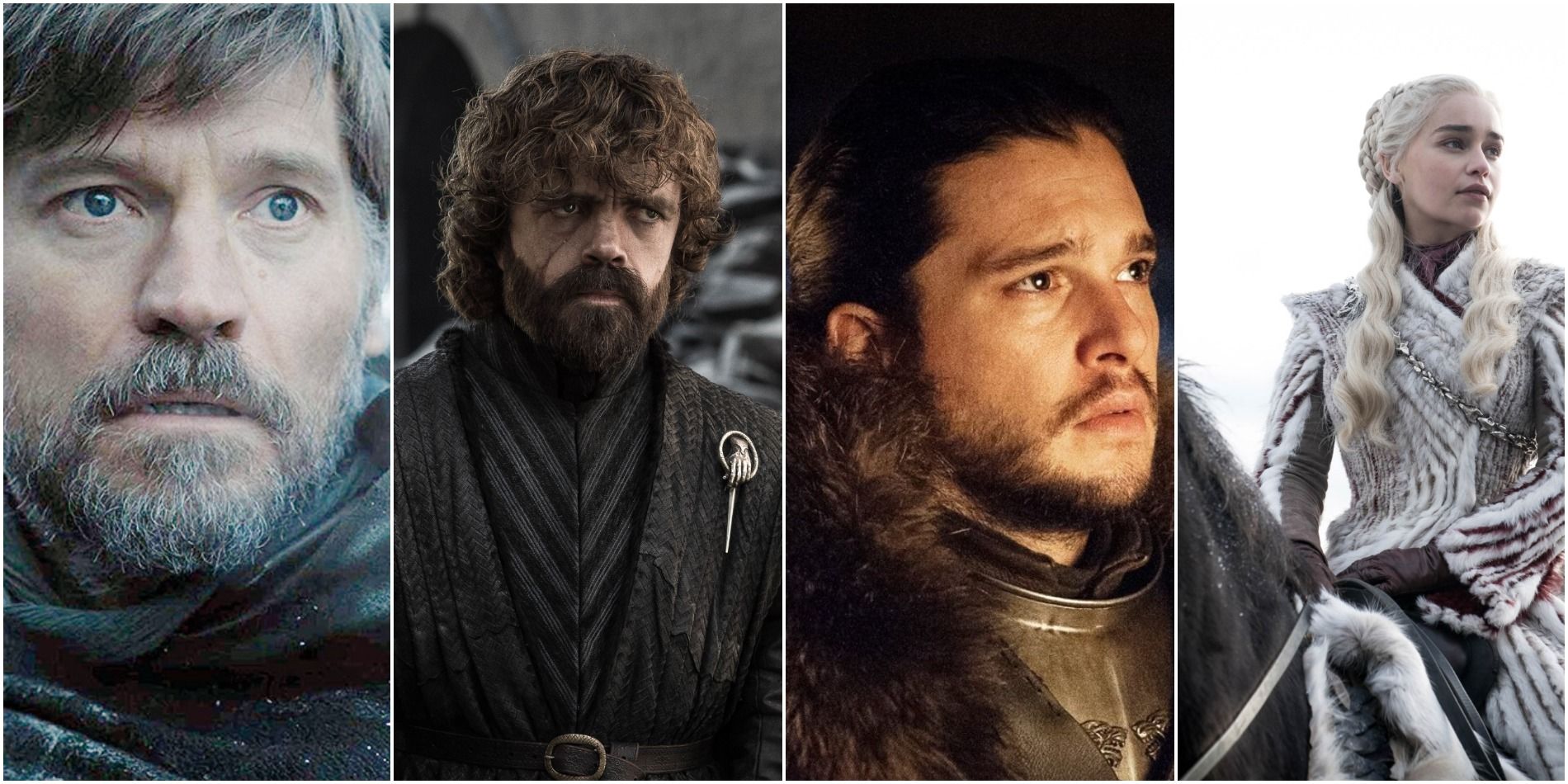 Jaime Lannister, Tyrion Lannister, Jon Snow and Daenerys Targaryen in season eight of Game of Thrones