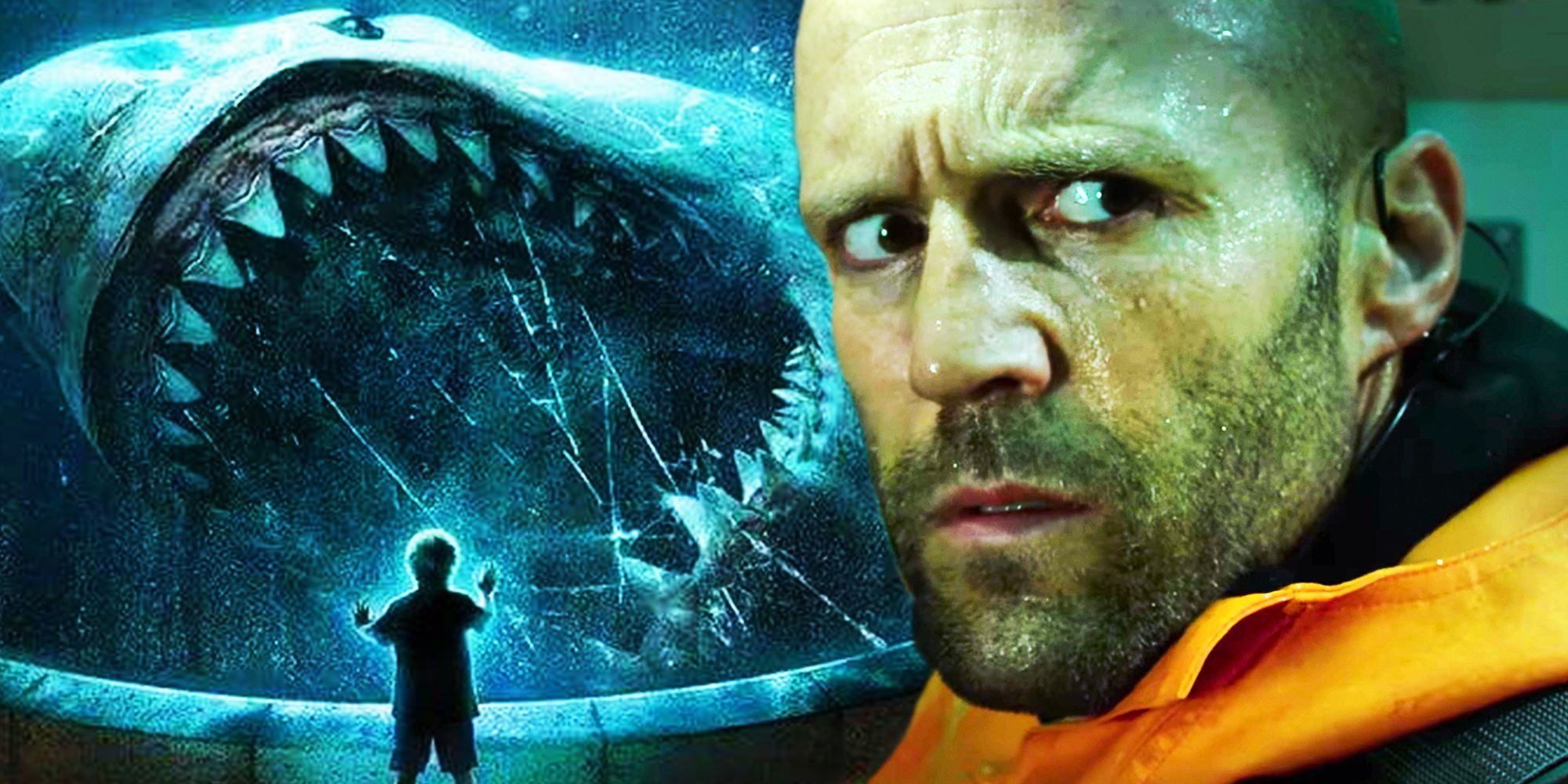 Jason Statham as Jonas Taylot in The Meg Shark Horror Movie