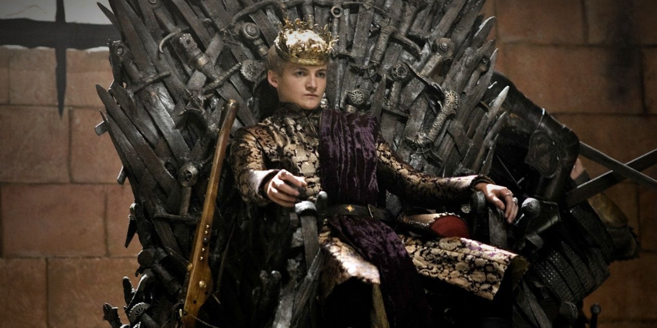 Joffre Baratheon's sits on the throne