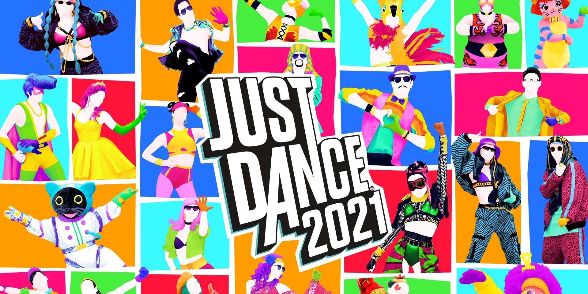 The title screen for Just Dance 2021.