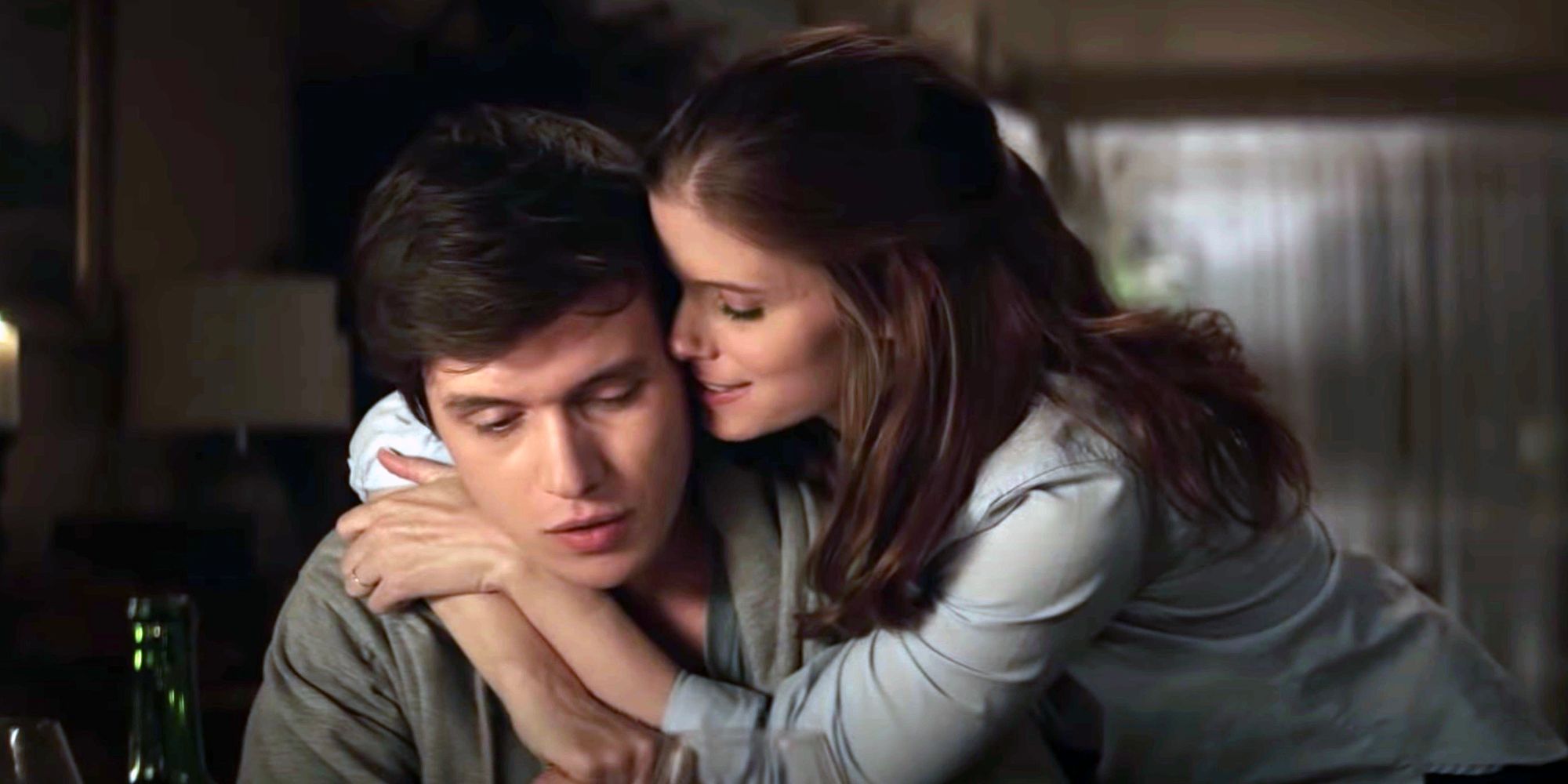 Kate Mara hugs a young man in A Teacher