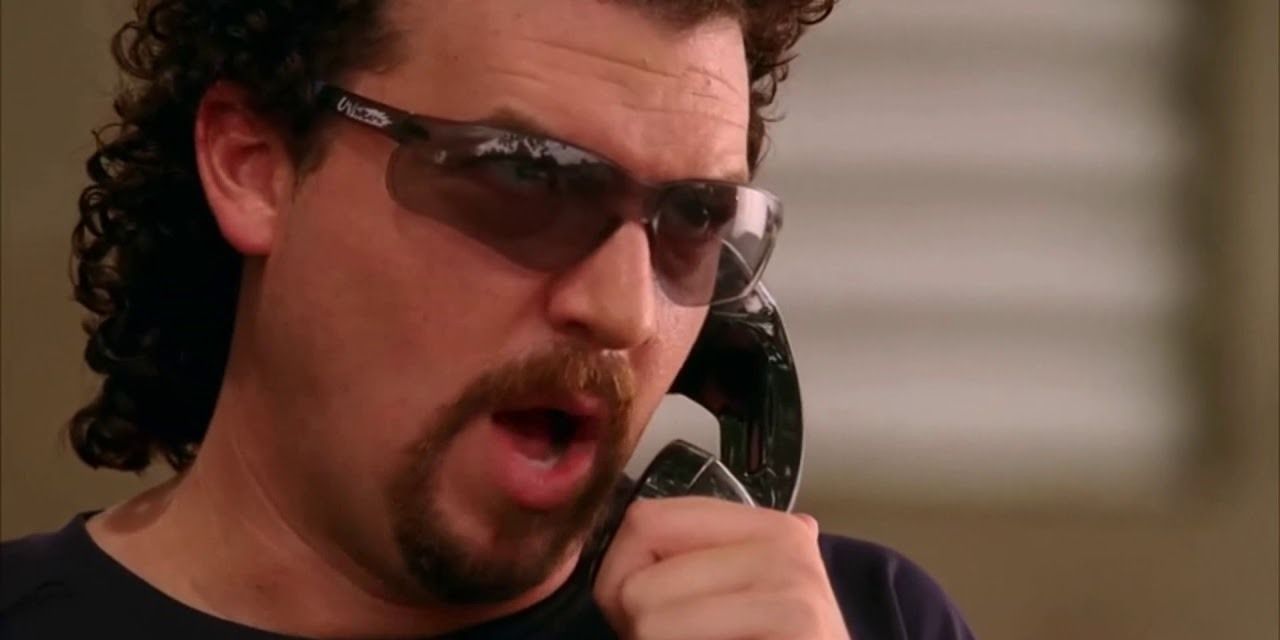 An image of Kenny Powers talking on the phone in Eastbound and Down