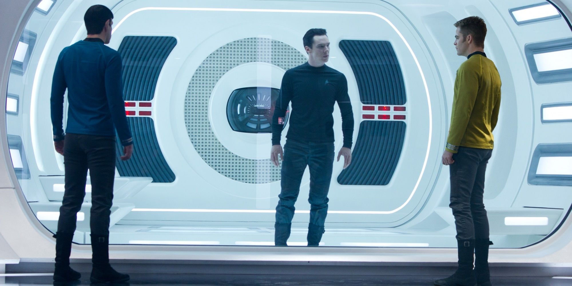 Kirk, Spock, and Khan in Star Trek Into Darkness