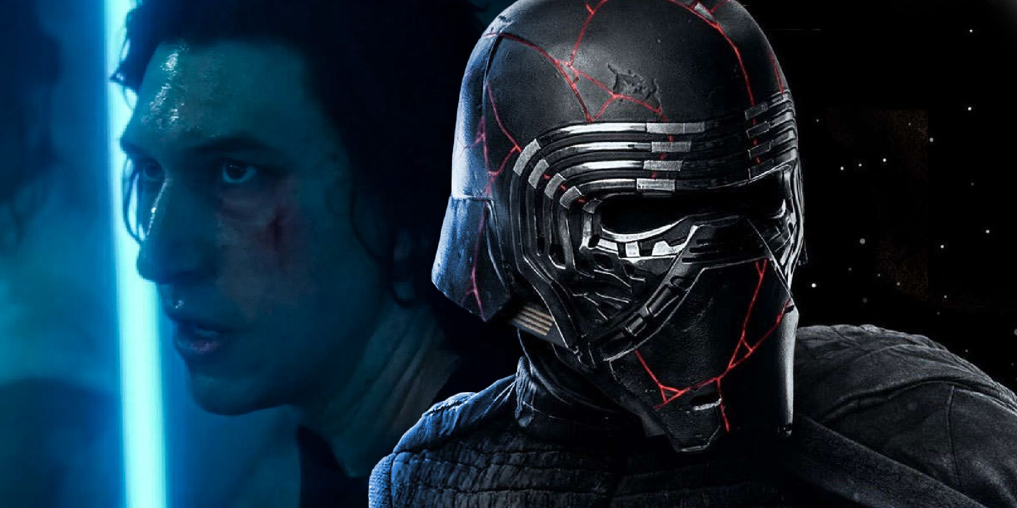 Kylo Ren and Ben Solo Star Wars the Rise of Skwywalker