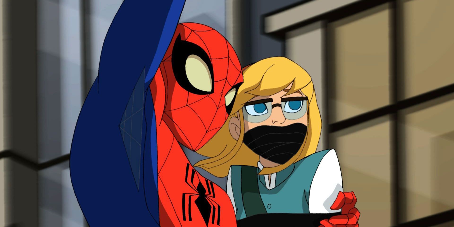 Gwen Stacy and Peter Parker (Spider-Man) in &quot;The Spectacular Spider-Man.&quot;