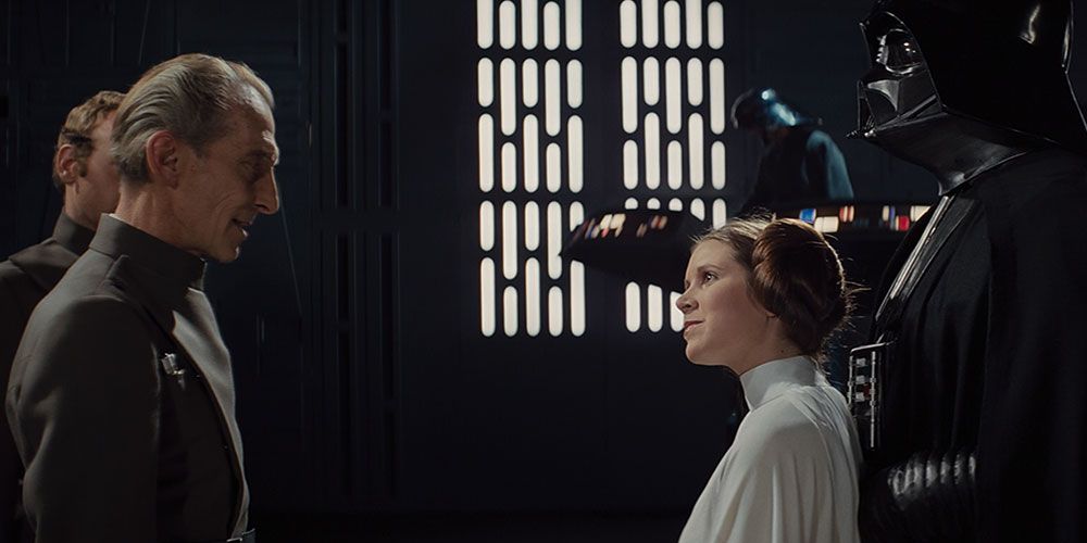 Leia vs. Moff Tarkin in A New Hope