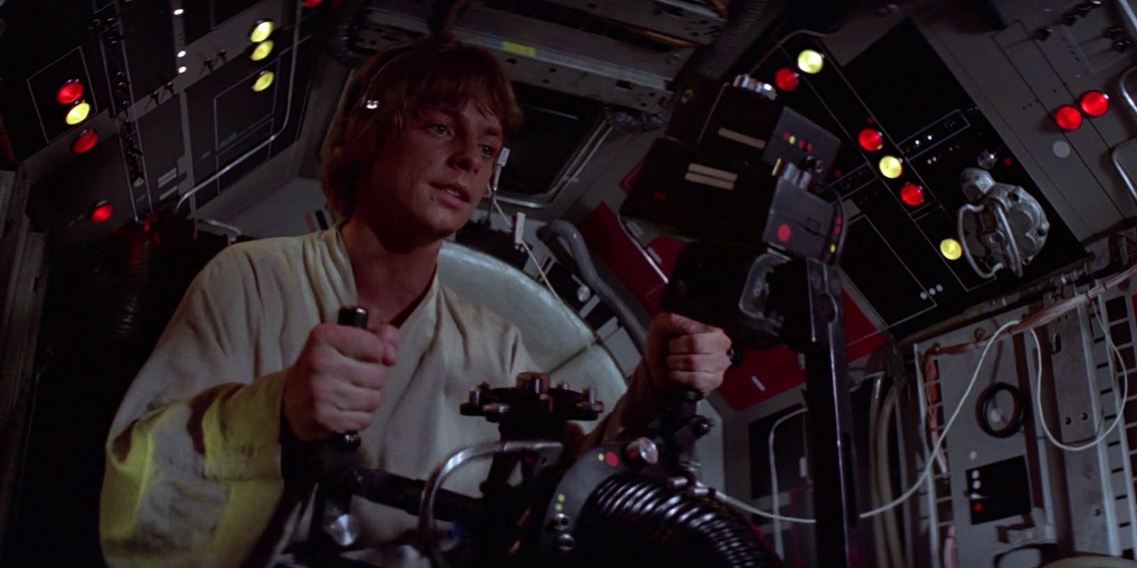 Luke Skywalker in the Millennium Falcon