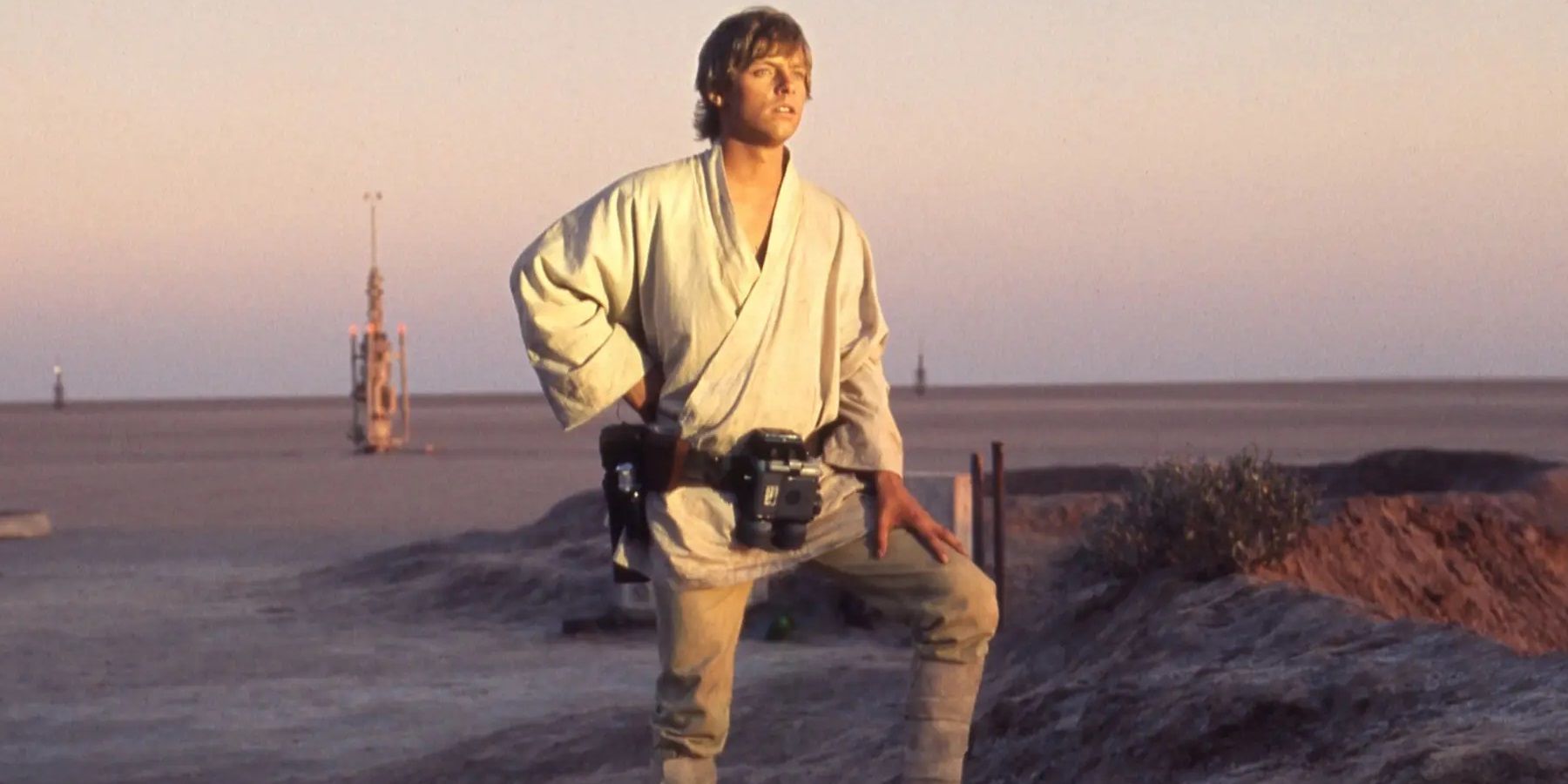 Luke watching the suns set in Star Wars