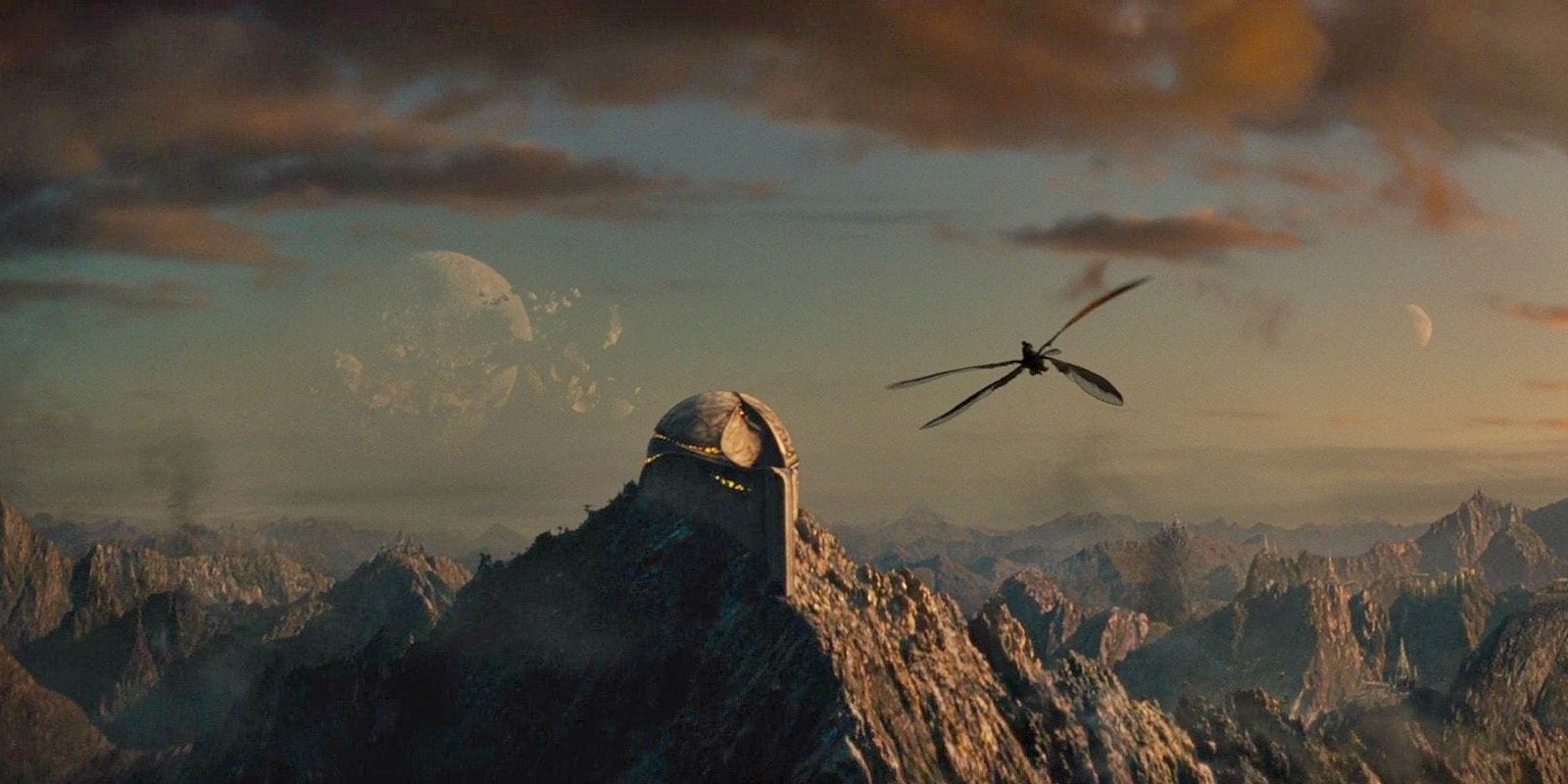 A view of the mountains of Krypton in Man of Steel
