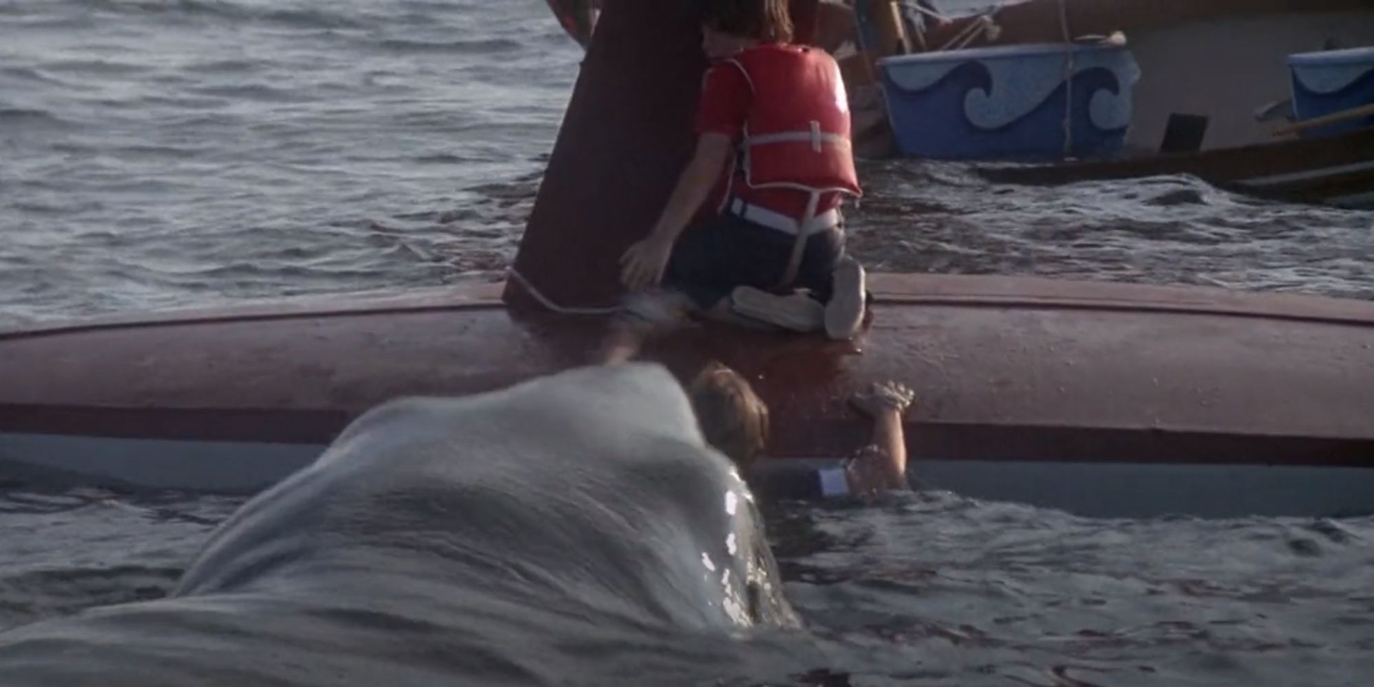 Marge being attacked by the shark in Jaws 2