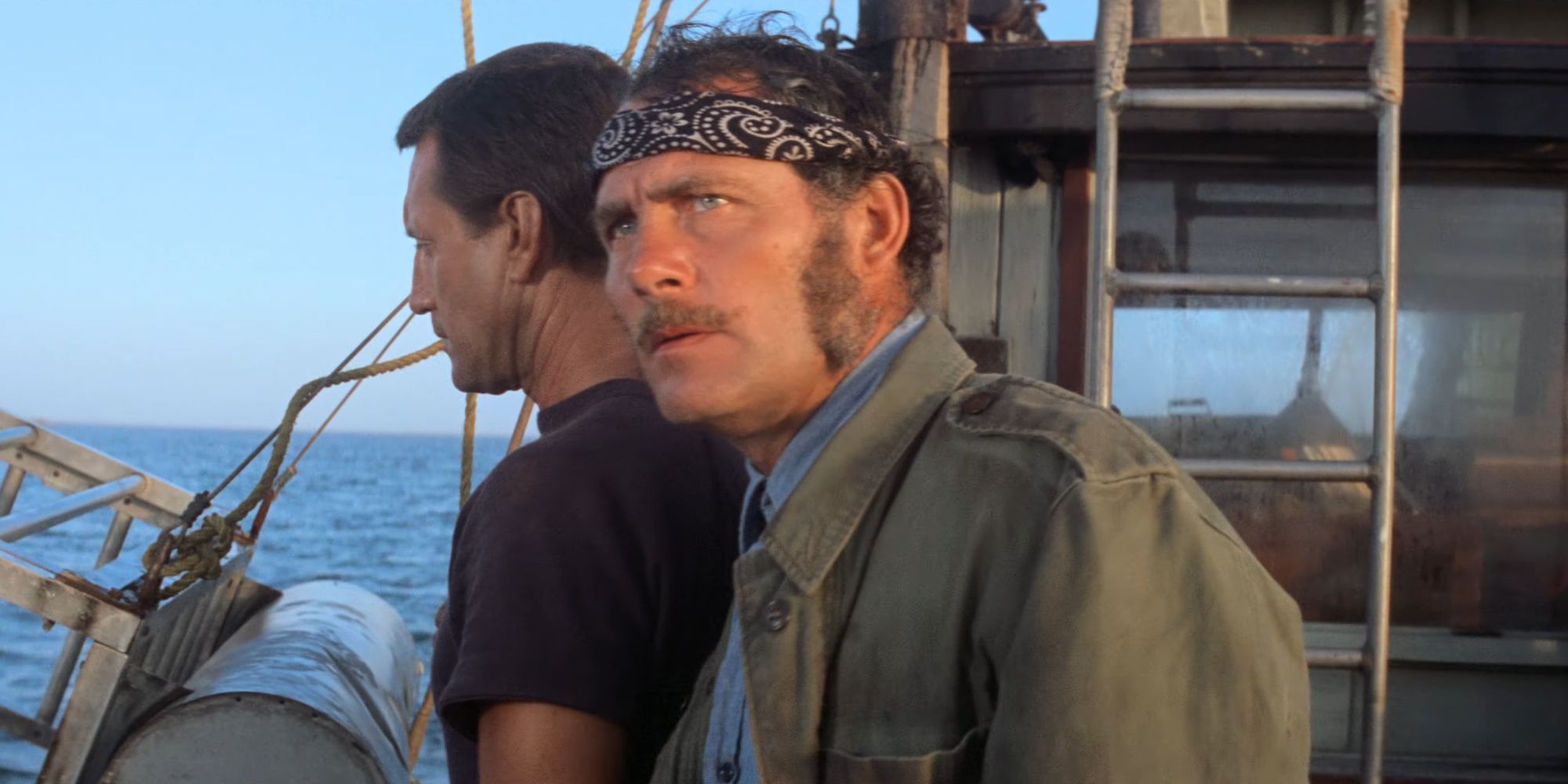 Martin Brody and Quint aboard the Orca in Jaws