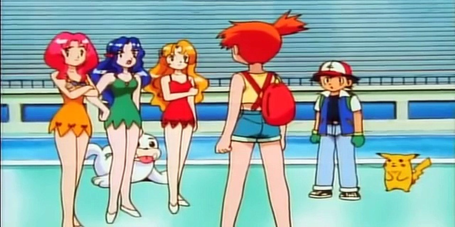 Misty and Her Sisters talking with Ash