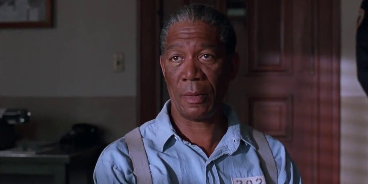 Red in the parole board's office in The Shawshank Redemption