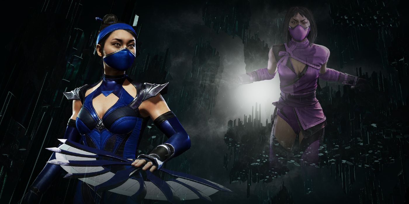 Kitana and Mileena in a Mortal Kombat game