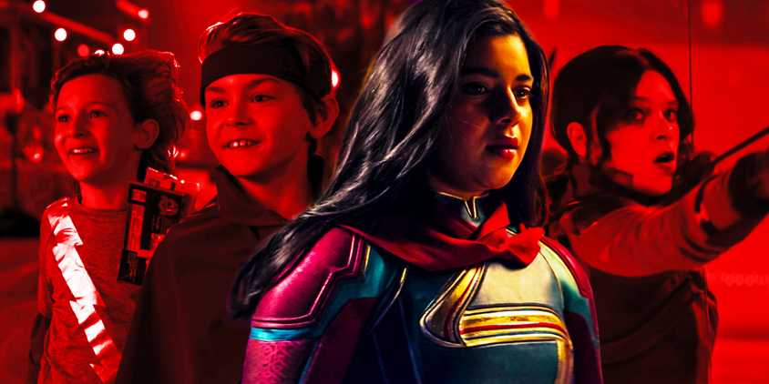 Ms. Marvel, Kate Bishop, Tommy and Billy – potential Young Avengers in waiting.
