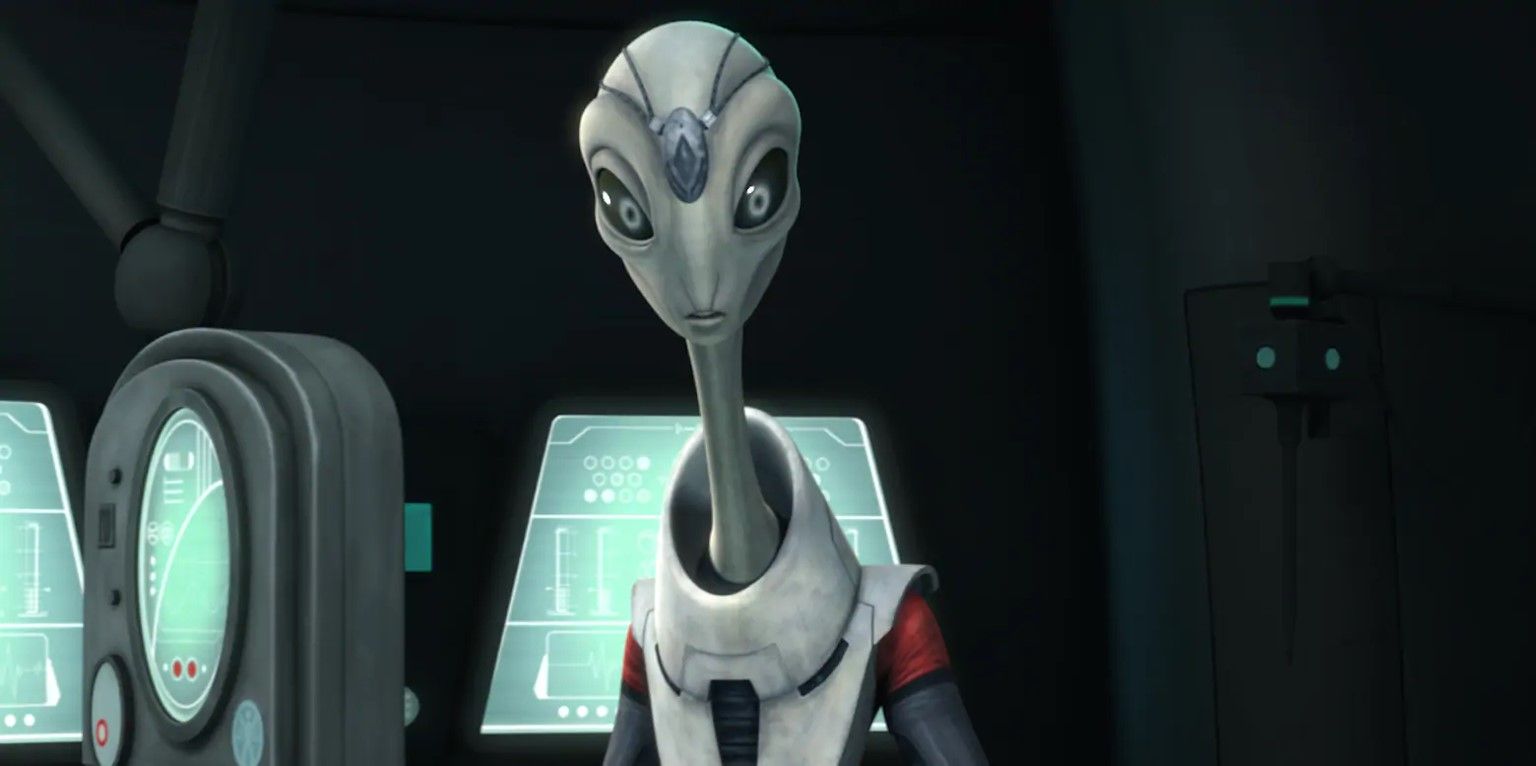 Nala Se works on Tup and Fives on Kamino in the Clone Wars