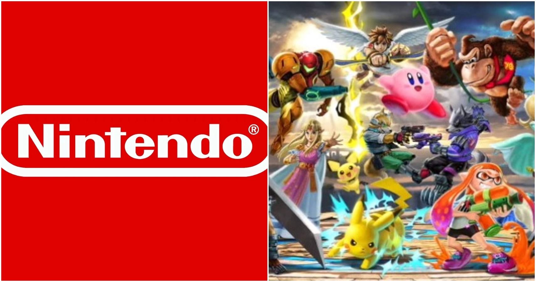 Characters in Super Smash Brothers Ultimate logo