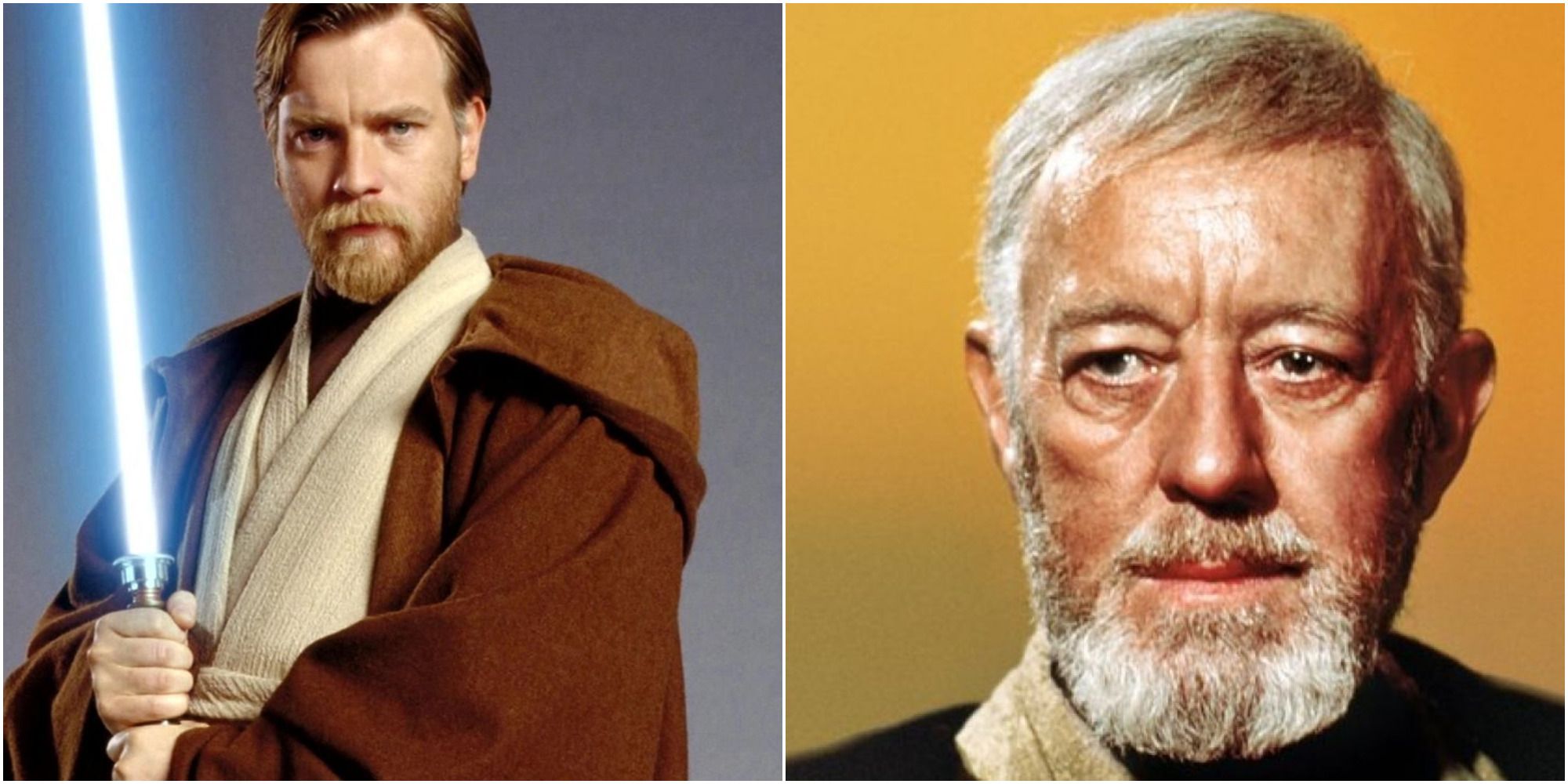 Obi-Wan Kenobi Ewan McGregor and Sir Alec Guinness