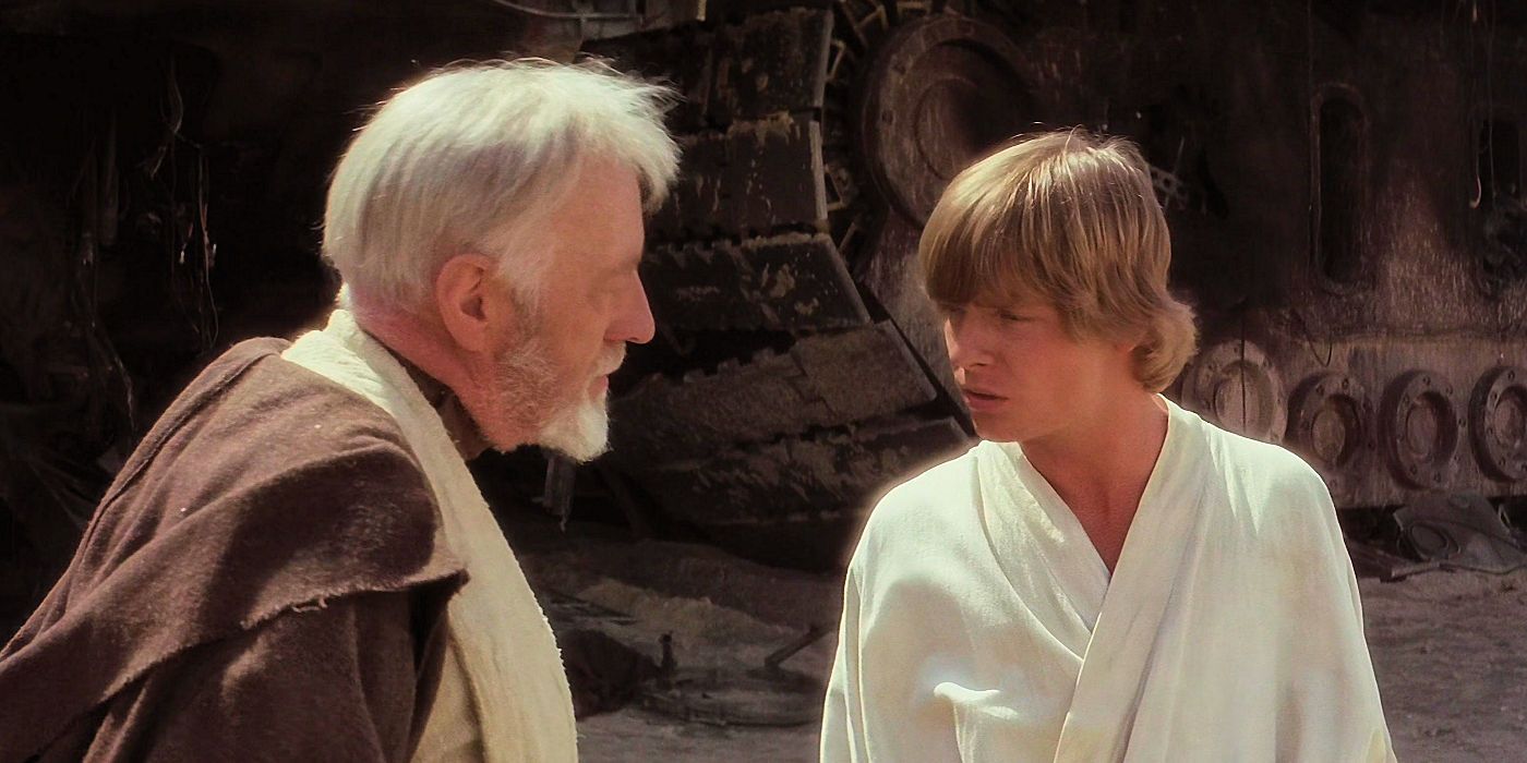 Obi-Wan and Luke Skywalker in Star Wars A New Hope.