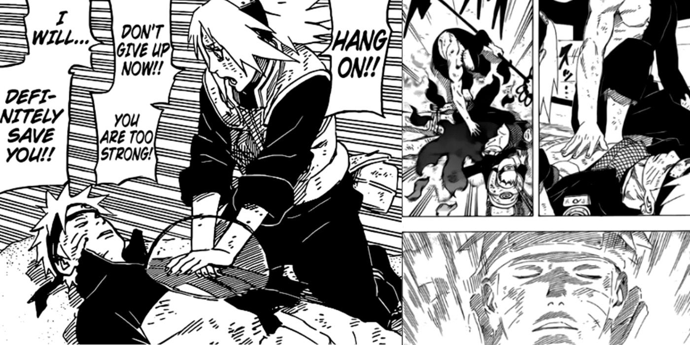 Obito Uchiha saves Naruto