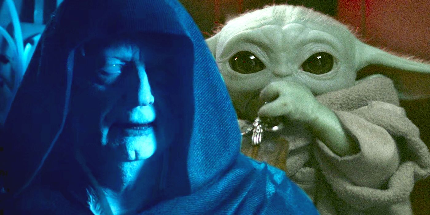 Palpatine in The Rise of Skywalker and Baby Yoda in The Mandalorian