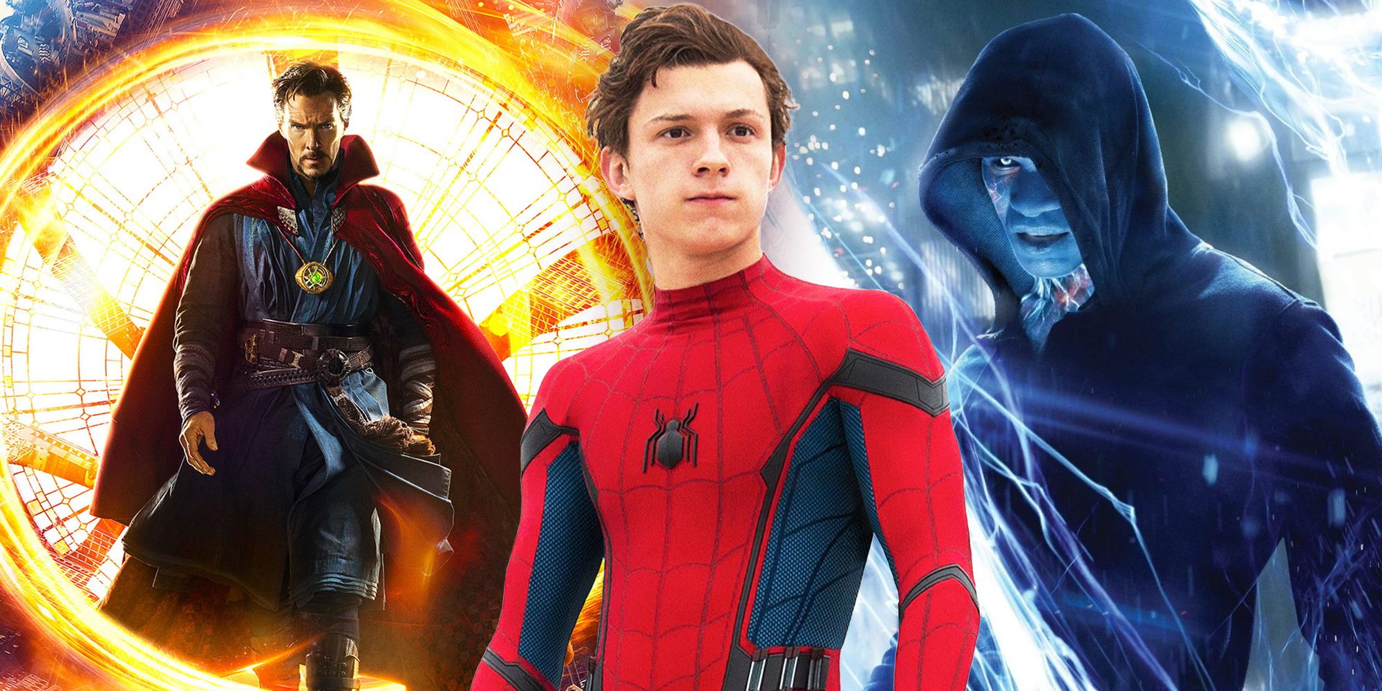 Peter Parker, Doctor Strange, and Electro in the MCU's Spider-Man Homecoming 3