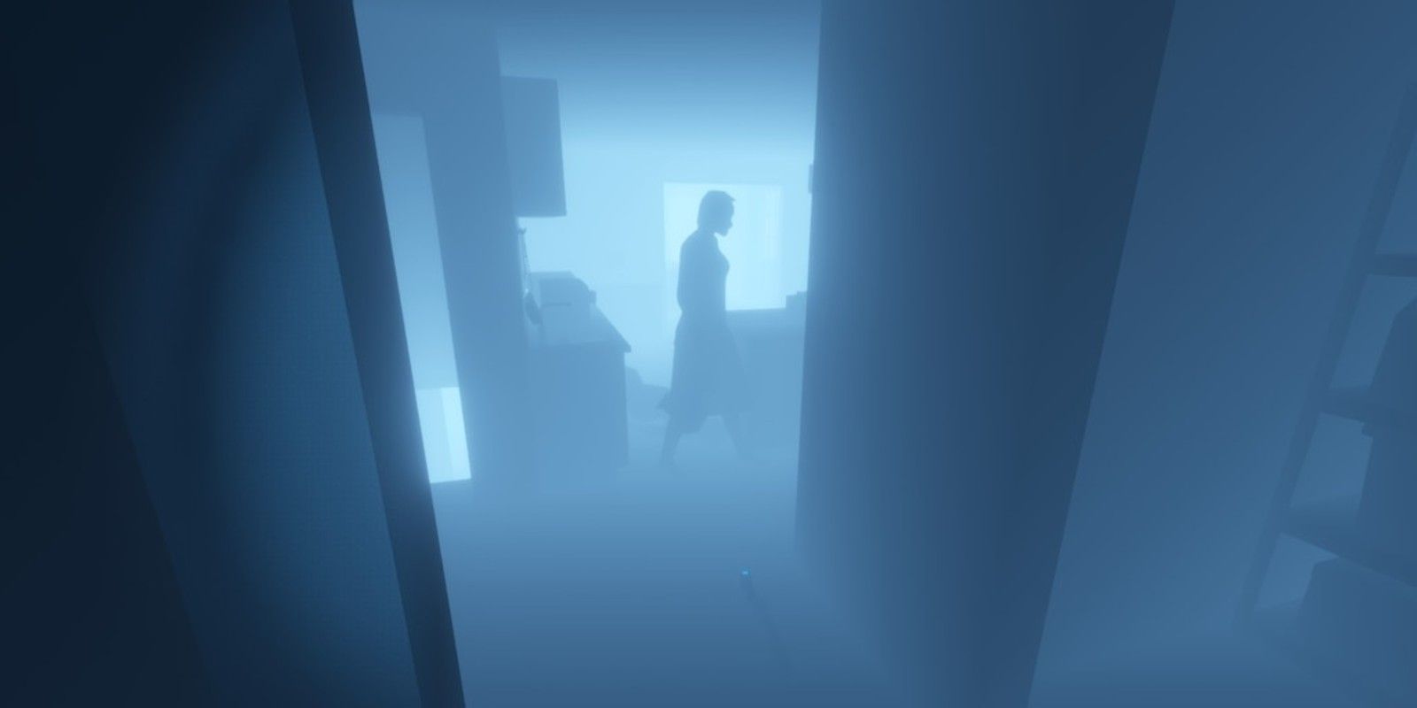 Players see a ghost walking around the house in Phasmophobia