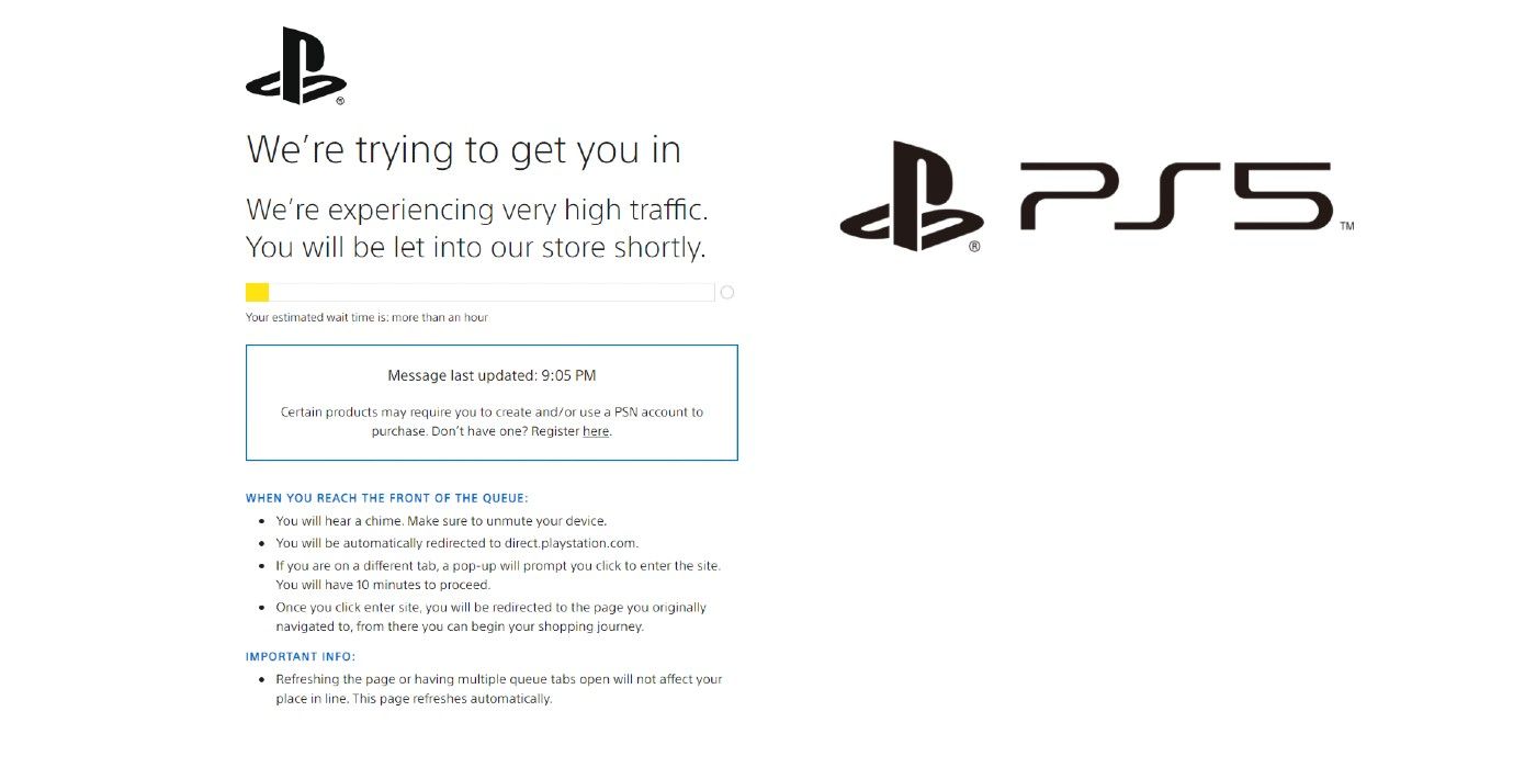 PlayStation Direct Queue for PS5