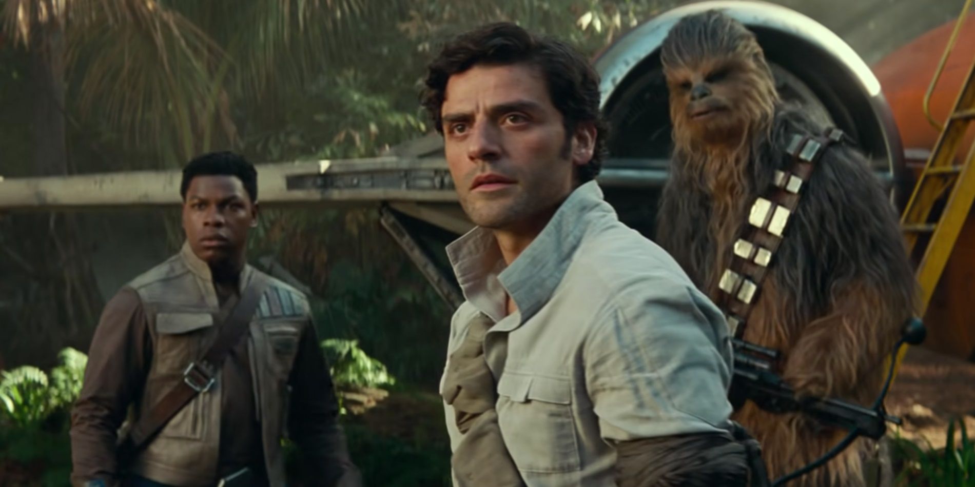 Poe, Finn, and Chewie in The Rise of Skywalker