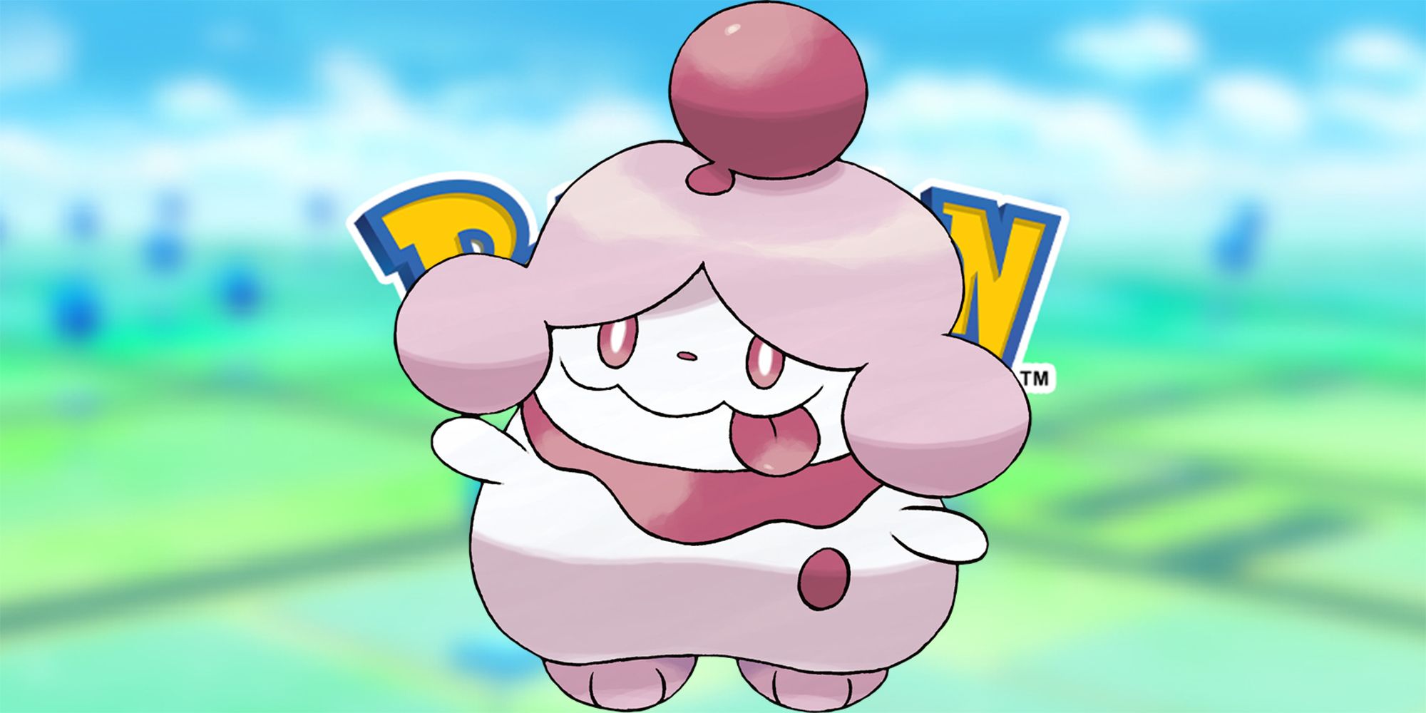 Slurpuff with Pokémon Go background