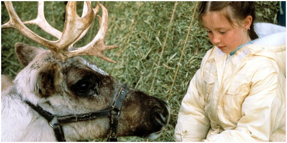 Little Girl And Reindeer 