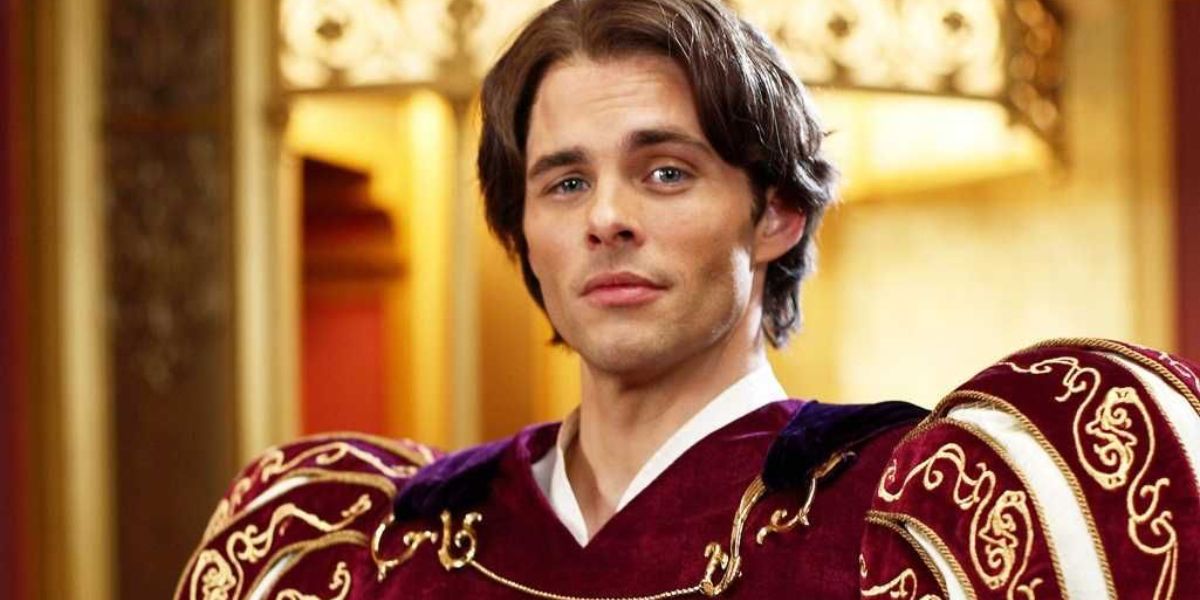 Prince Edward raising his eyebrow and looking confident in Enchanted