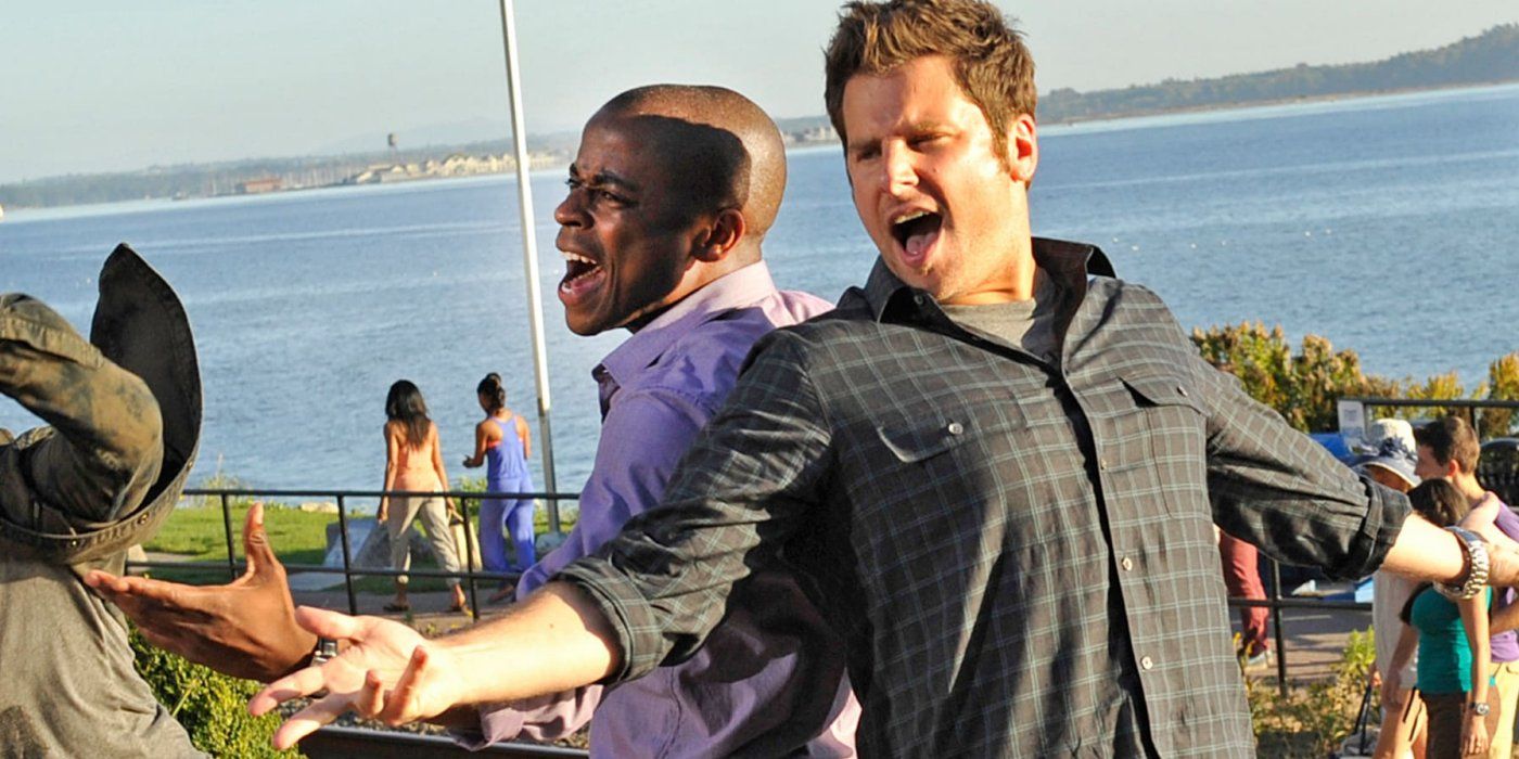 Shawn and Gus sing in the Psych musical episode.
