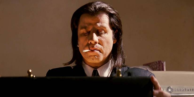 Vincent looks in the briefcase in Pulp Fiction