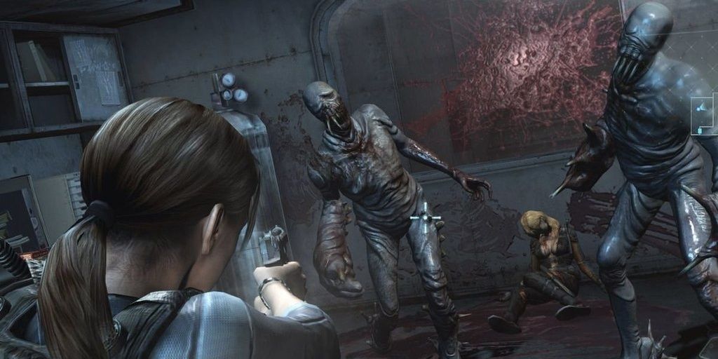 Shooting monsters in Resident Evil: Revelations